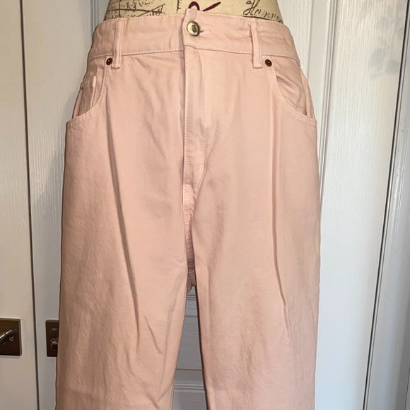 Baby pink wide leg jeans - Picture 1 of 3